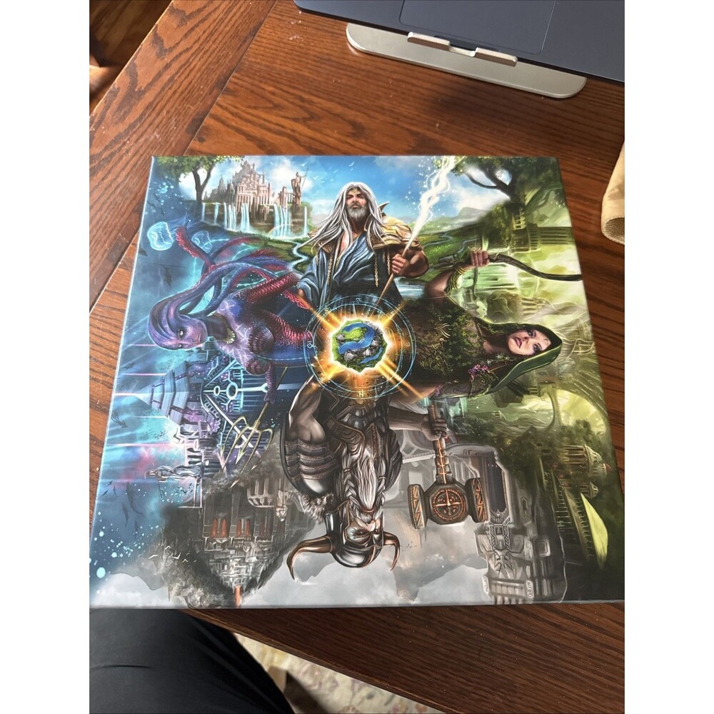 4 GODS Ideale Kickstarter Board Game Fantasy Tile-Laying Rare OOP Complete